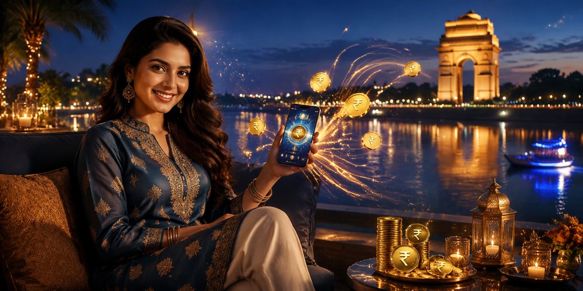 Exciting online casino and sports betting interface in Delhi with vibrant visuals