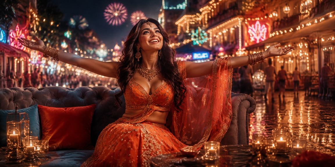 Casino gaming app at night market in India