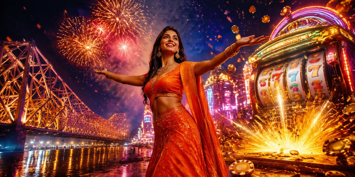 Player enjoying online Andar Bahar game on colorful neon-themed platform in Kolkata